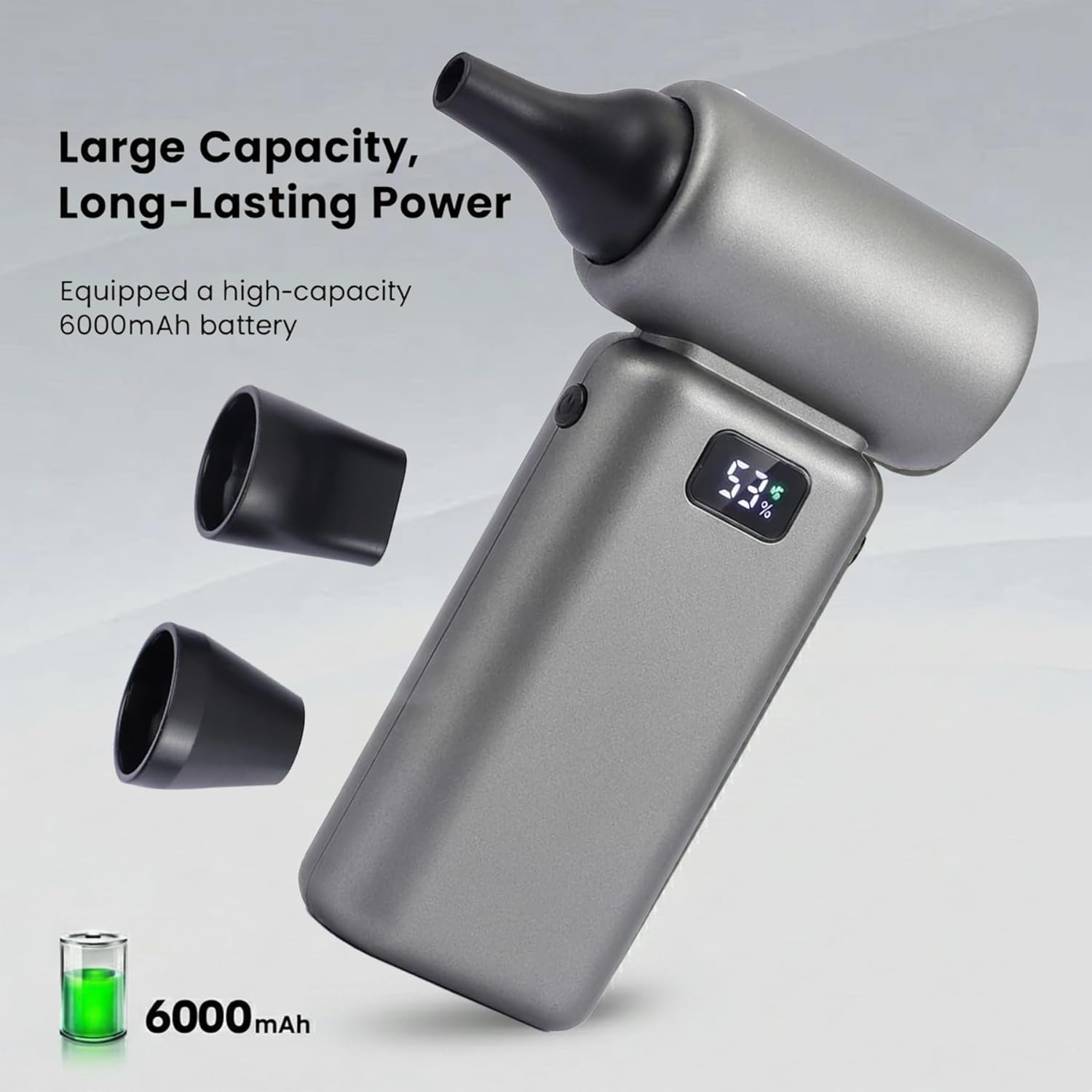 Air Duster – 100000RPM Cordless Violent Fan Blower with 5-Speed Settings, Fast Charging, Brushless Motor, Dust Removal for Car, PC, Keyboard, Home, Outdoor Use